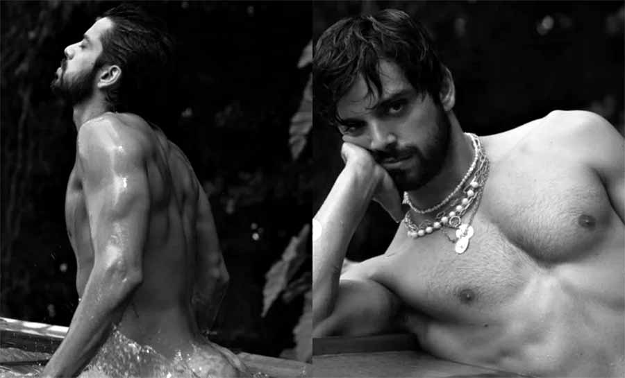 Sem roupa, Rodrigo Simas impressiona em novo ensaio sensual