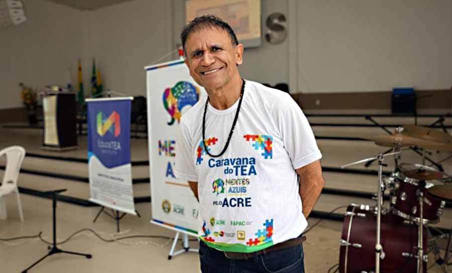 Idealizador do projeto, Moisés Diniz destaca que o programa é inclusivo, acolhedor e inédito. Foto: José Caminha/Secom mentes azuis 005