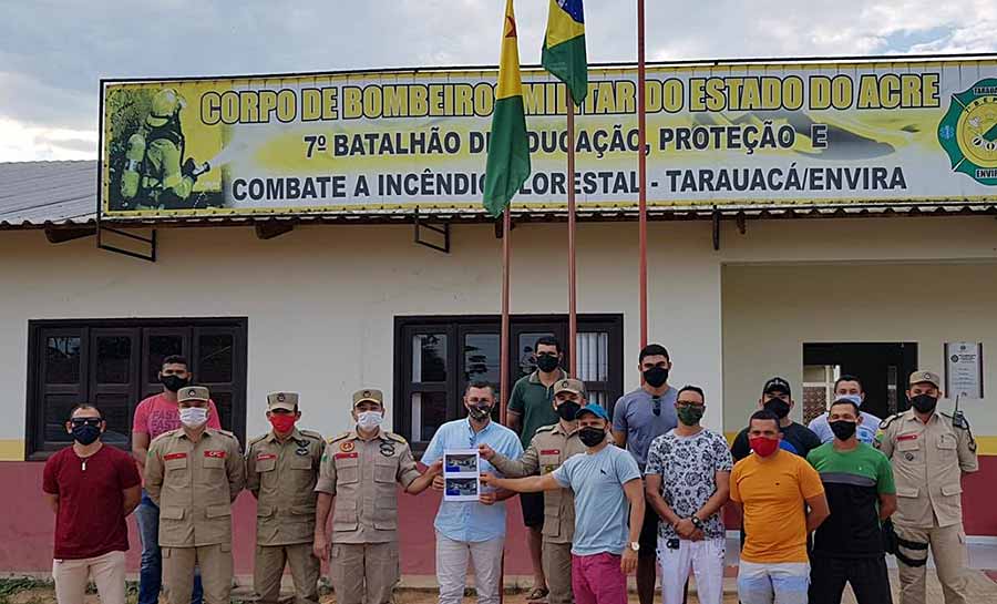Jesus Sérgio libera emenda de R$ 2 milhões para construção do complexo esportivo dos Bombeiros de Tarauacá e do novo quartel de Feijó