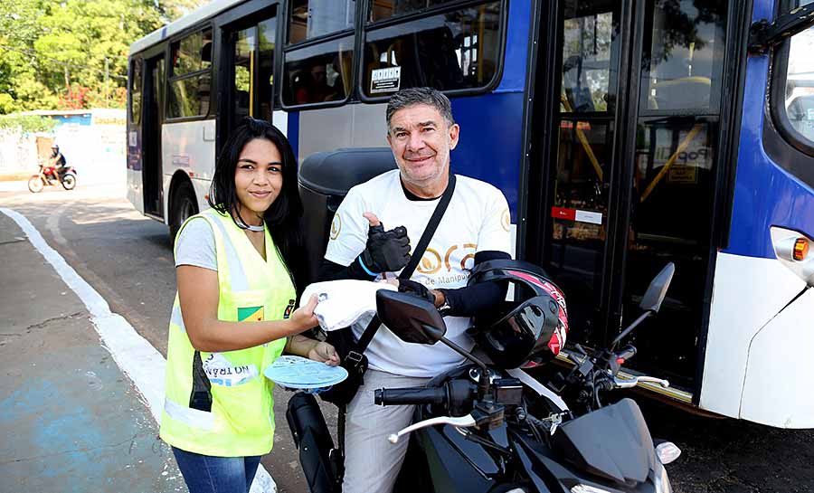 Prefeitura de Rio Branco realiza ação educativa em alusão ao Dia do Motociclista