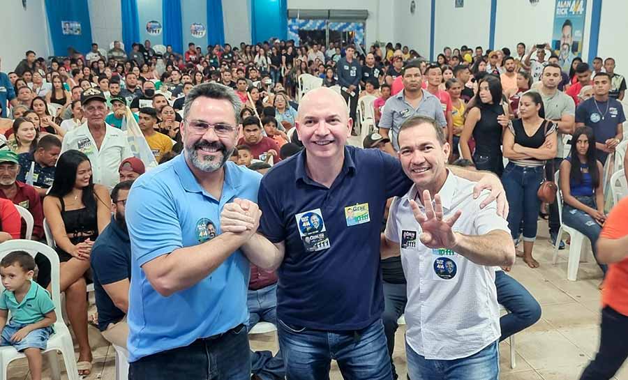 “Líder na corrida pelo Senado” – Alan Rick é recebido com muito carinho no lançamento de campanha de Gerlen Diniz