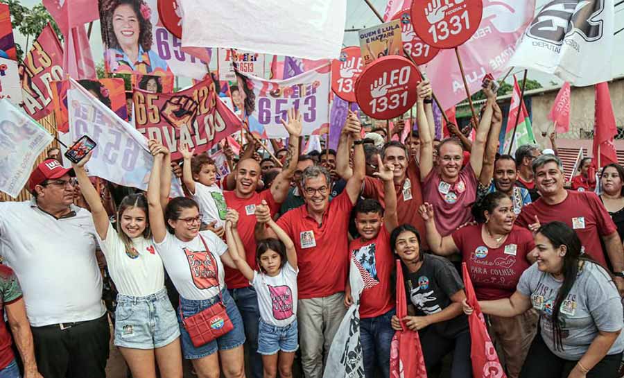 Ao lado das filhas e netos, Jorge Viana caminha em bairros da parte alta da cidade e diz que política para ele não é negócio