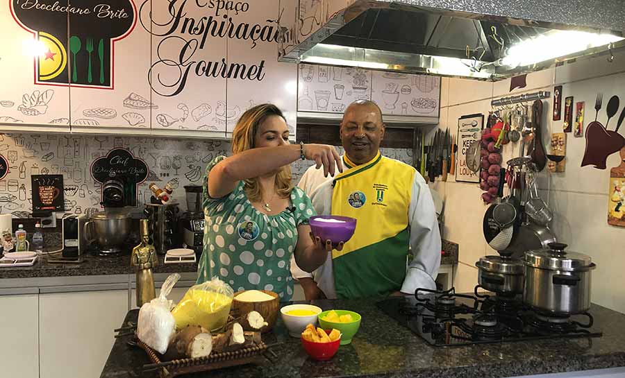 Mirla Miranda faz visita ao Pastor e Chef  Deocleciano Brito