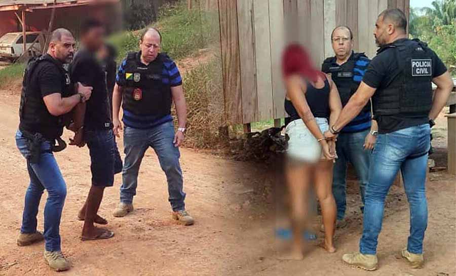 Polícia prende “casal do tráfico” que aterrorizava moradores da Sibéria em Xapuri