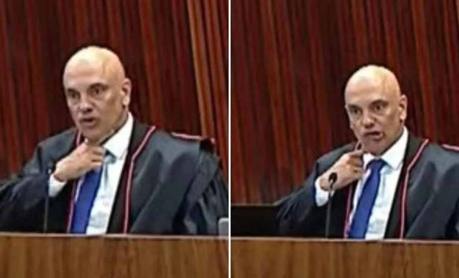 Após gesto de degola, advogados pedem afastamento de Moraes do TSE