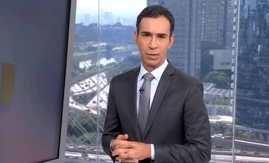 Após morte da mãe César Tralli se afasta do comando do “Jornal Hoje”