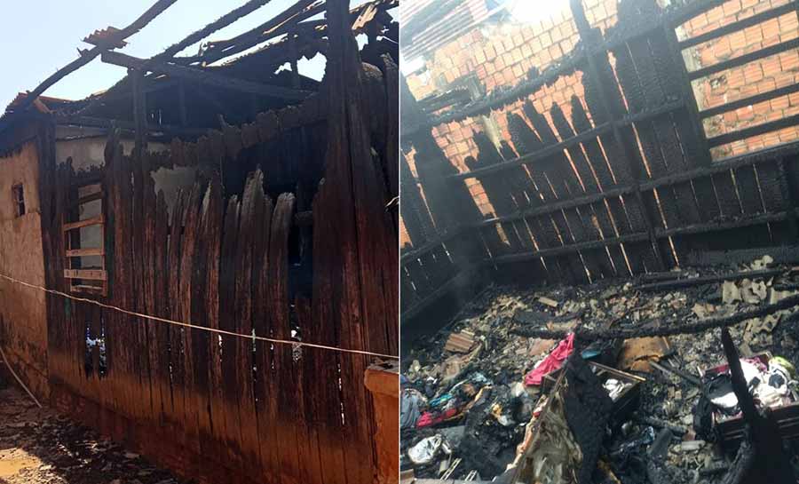 Família perde tudo em incêndio causado por curto-circuito em Rio Branco: ‘ficamos só com a roupa do corpo’