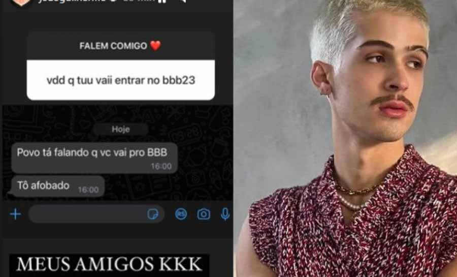 João Guilherme reage à suposta participação no ‘BBB 23’