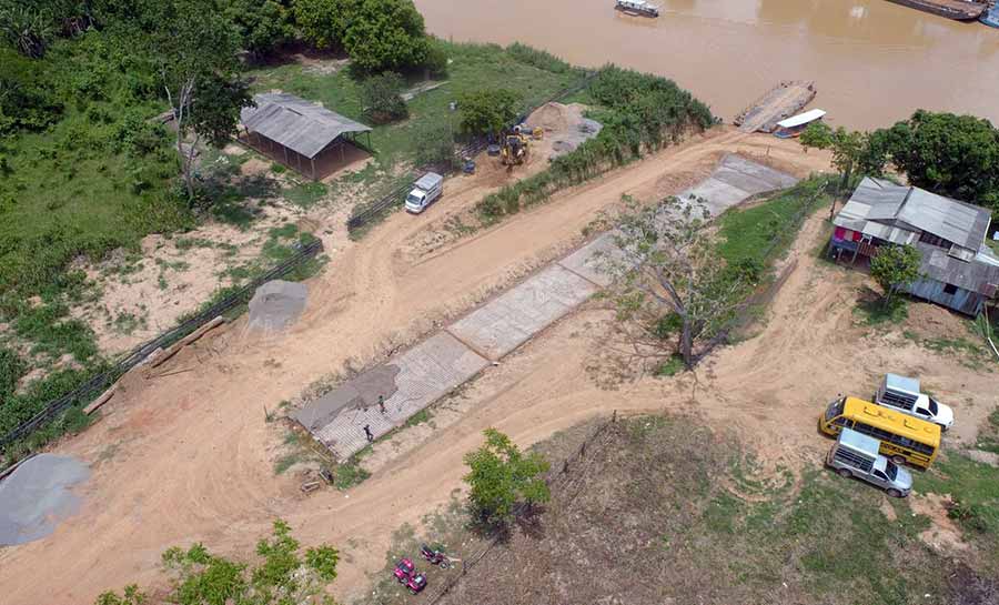 Governo avança com trabalho nas rampas de acesso ao Rio Acre em Porto Acre
