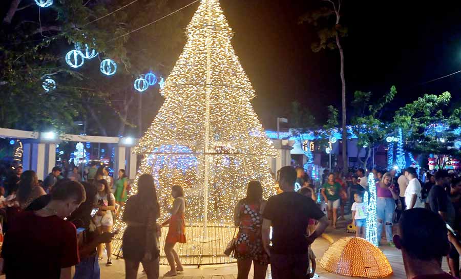 Decoração natalina atrai cada dia mais público na Praça da Revolução