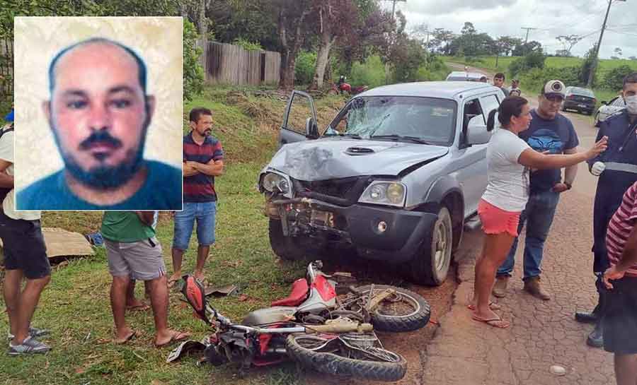 Homem de 30 anos morre ao colidir moto contra caminhonete em estrada no Acre