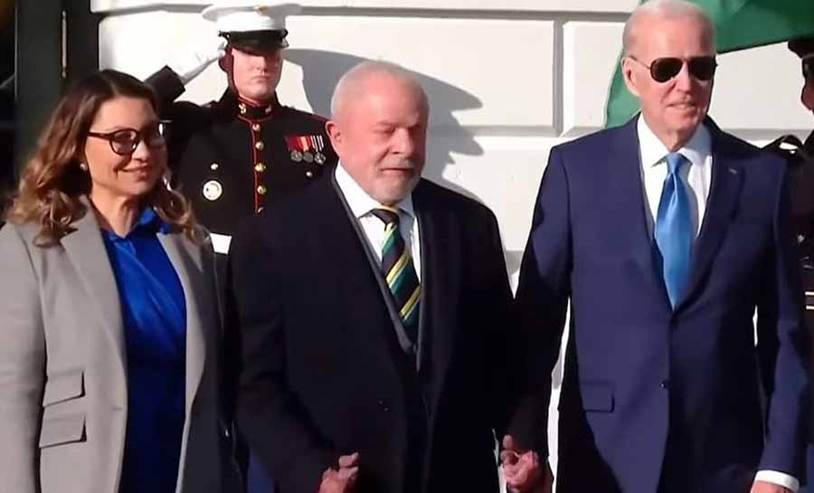 Lula chega à Casa Branca para se reunir com Joe Biden