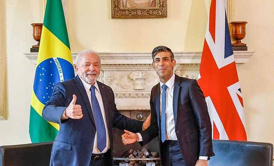 Em Londres, Lula se reúne com premiê britânico, Rishi Sunak