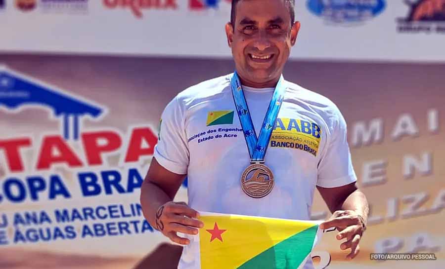 Acreano conquista ouro inédito na 9ª etapa da 10ª Copa Brasil de Natação em Águas Abertas