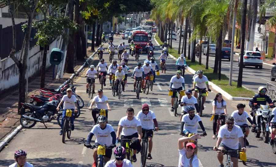 Com mais de 480 inscritos, Programa Pedala Rio Branco arrecada alimentos para famílias carentes