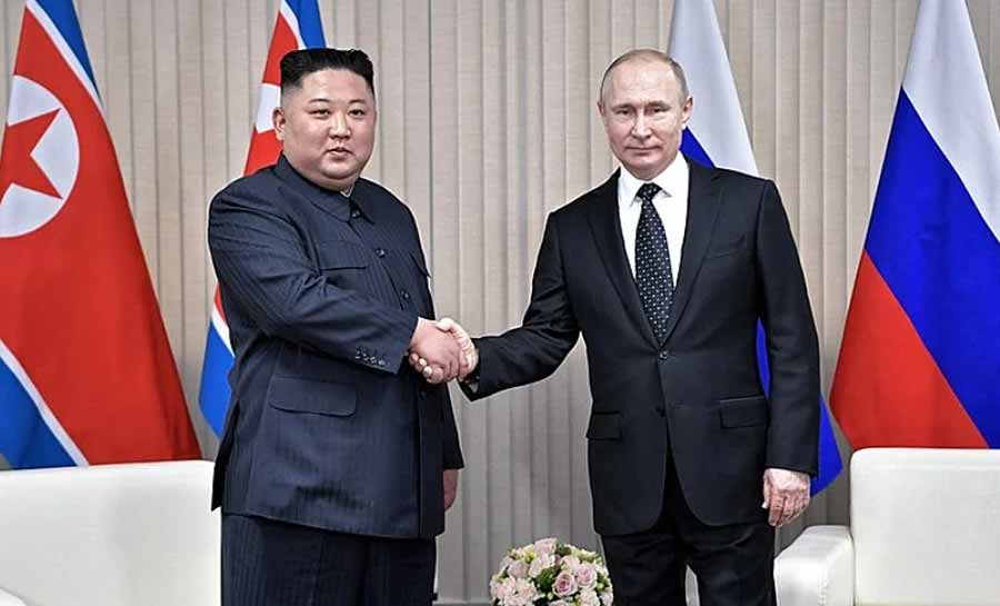 Kim Jong-un, líder norte-coreano, se encontra com Putin na Rússia