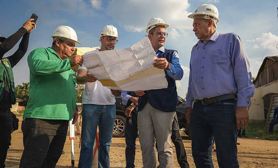 Governador Gladson Cameli acompanha avanços na construção da Ponte da Sibéria, em Xapuri