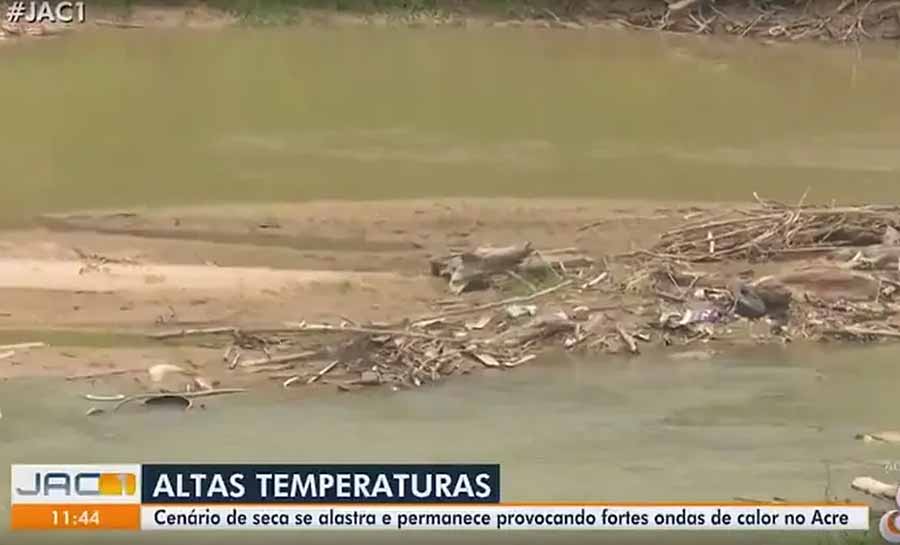 Em meio à estiagem prolongada, Rio Acre reduz 14 centímetros em 72 horas e segue abaixo de 2 metros em Rio Branco