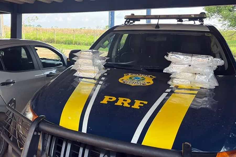 PRF acha 16 quilos de droga escondidos em tanque de combustível de veículo na BR-364