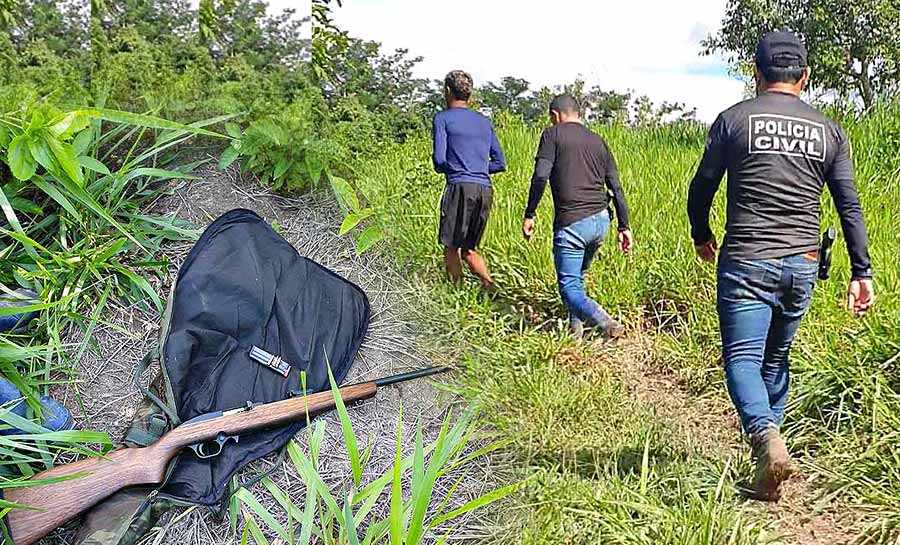 Polícia Civil prende homem que usou criança de oito anos como refém para roubar rifle em Tarauacá