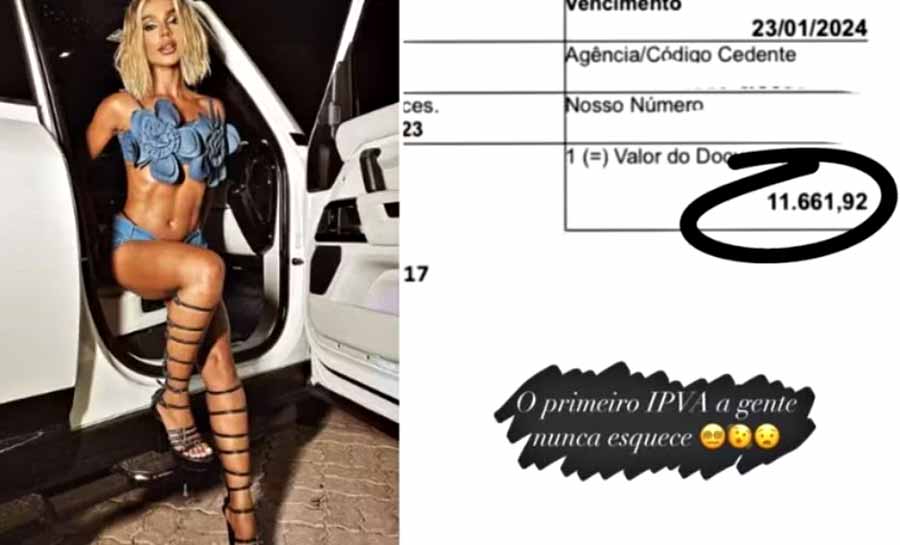 Brunna Gonçalves se assusta com valor do IPVA de carro de luxo