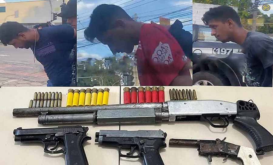 PM detém faccionados e apreende armas de fogo no Taquari