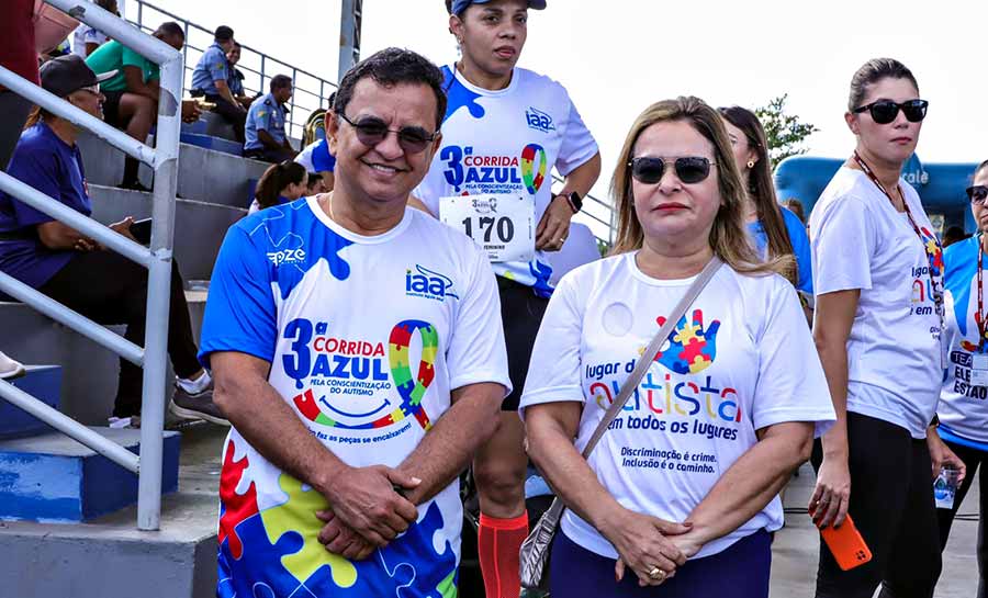 Presidente da Aleac prestigia 3ª Corrida Azul e destaca importância da inclusão de pessoas com autismo