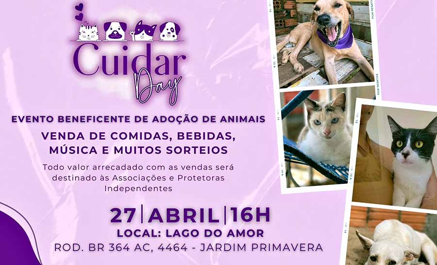 Cuidar Day: evento de adoção de animais no Lago do Amor celebra um ano do Projeto Cuidar, idealizado por Jarude