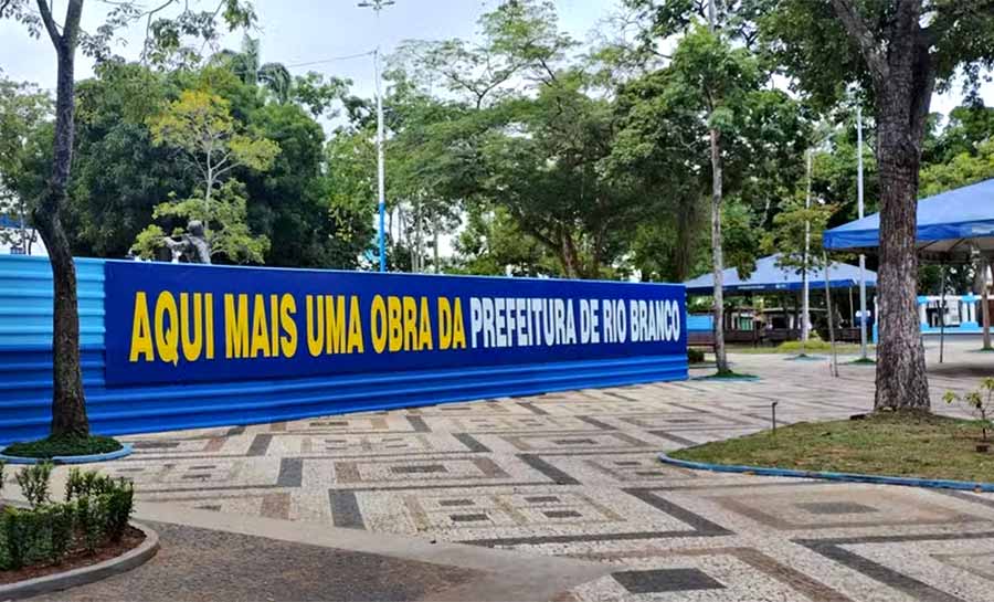 Justiça Eleitoral determina que marca da prefeitura de Rio Branco seja retirada de obras públicas