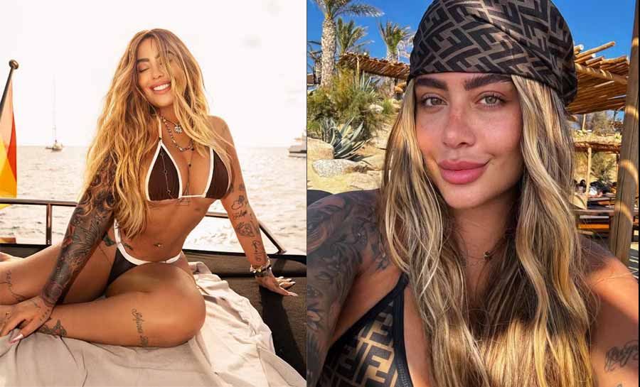 Irmã de Neymar, Rafaella Santos sensualiza de biquíni e arranca suspiros ao exibir corpão