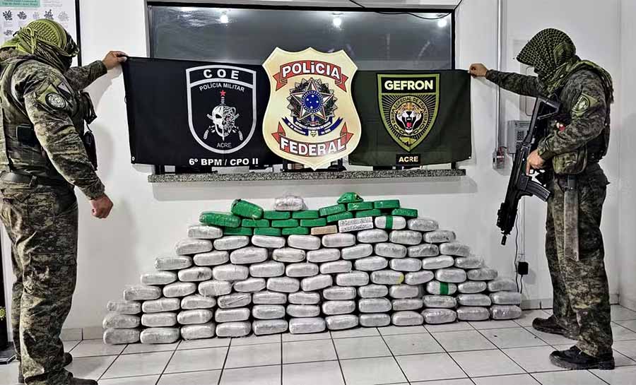 Três são presos com mais de 100 kg de droga em cidade no interior do Acre