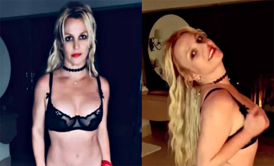 Britney Spears sensualiza e quase mostra demais em vídeo na web