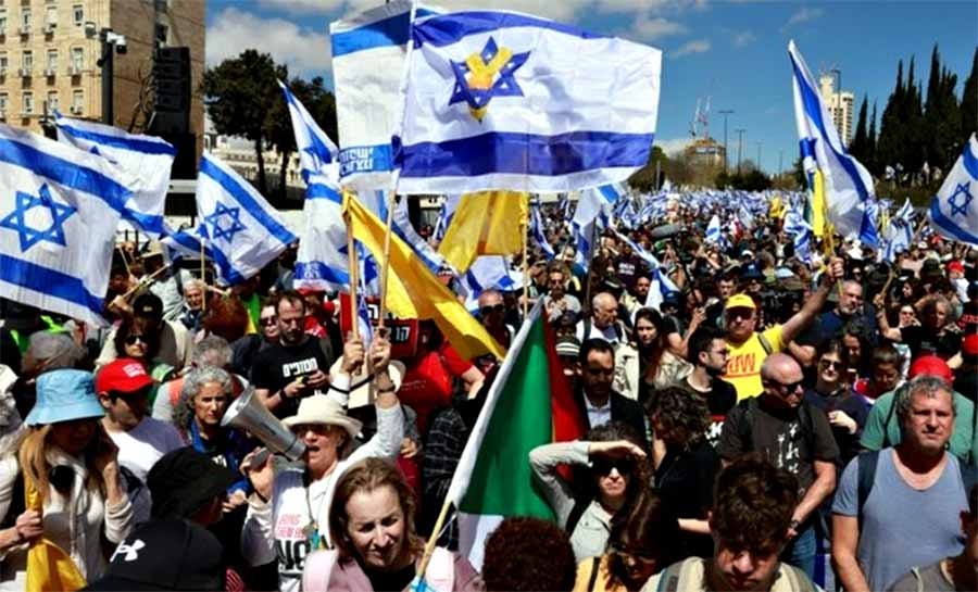 Milhares de israelenses protestam contra Netanyahu em Jerusalém