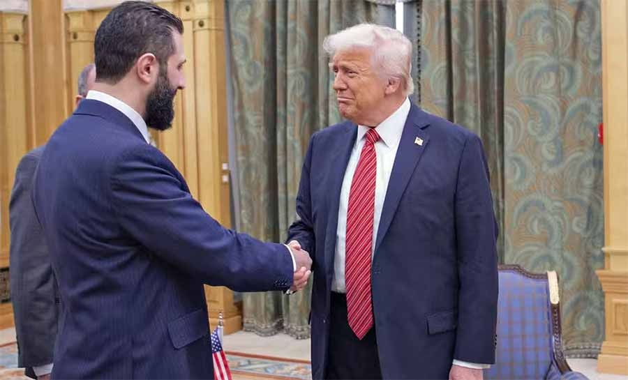 Trump se reúne com presidente sírio, que era buscado pelos EUA até ano passado
