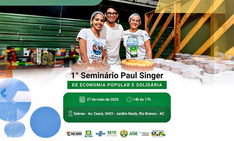 Seminário debate fortalecimento da economia solidária no Acre e nova legislação nacional