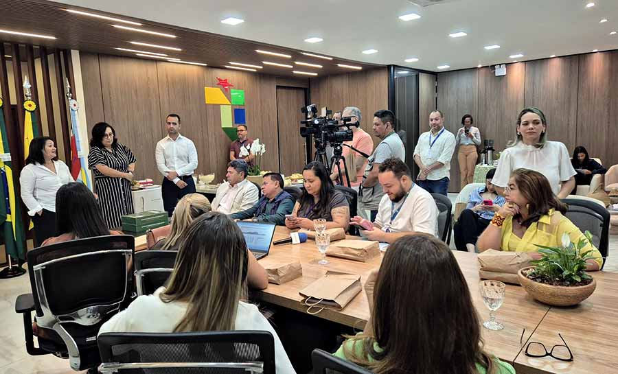 Em café com a imprensa, presidente do TCE-AC faz balanço dos 100 dias de gestão e anuncia 1º Prêmio de Jornalismo da Corte