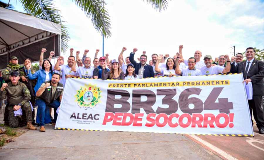 ‘Estamos unidos para encontrar uma solução definitiva para a reconstrução da BR-364’, destaca governador Gladson Camelí