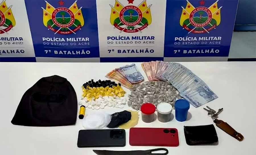 Em Tarauacá, Polícia Militar prende suspeito e apreende drogas em operação