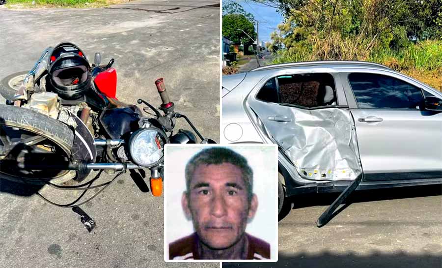 Pedreiro morre após acidente entre moto e carro no interior do Acre