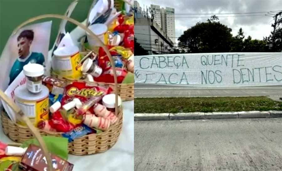 Torcida do Palmeiras faz protesto inusitado às vésperas do Dérbi