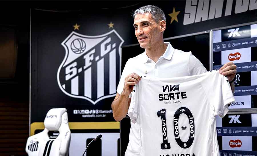 Vojvoda é apresentado oficialmente como novo técnico do Santos