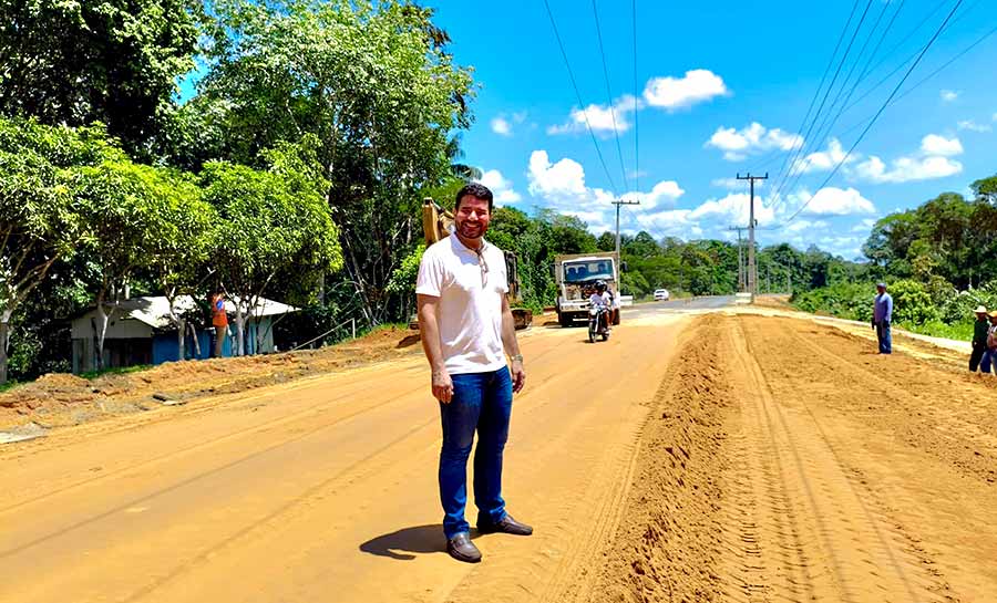 Governador Gladson Camelí acompanha avanço na segunda etapa da duplicação da AC-405