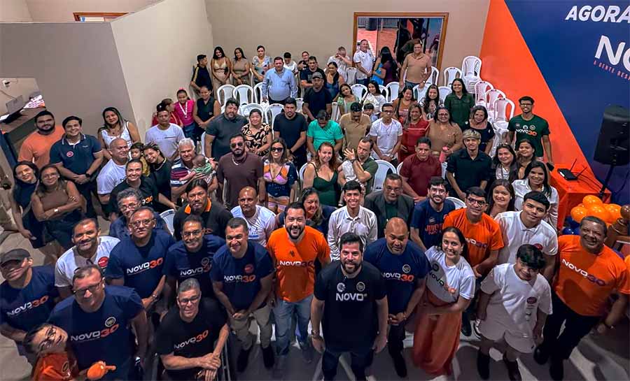 Com presença de Jarude, NOVO empossa Marcelo Lopes como presidente do diretório municipal de Rio Branco