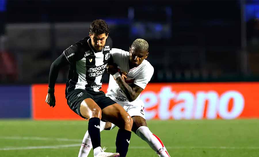 Ceará derrota São Paulo no encerramento da 25ª rodada do Brasileiro