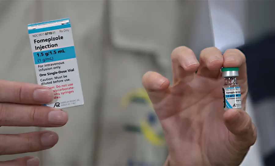 Brasil recebe 2,5 mil unidades de fomepizol, antídoto contra metanol