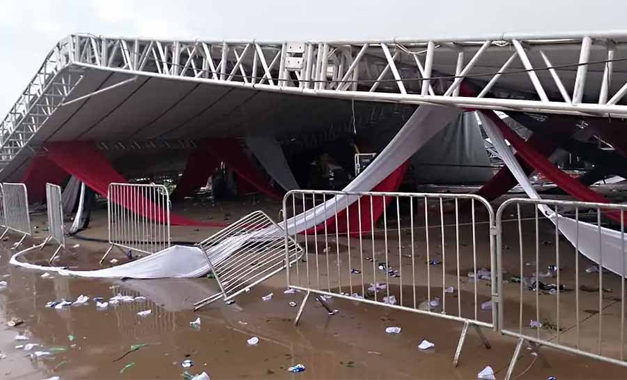 SP: Uma pessoa morre e 40 se ferem em queda de estrutura durante festa