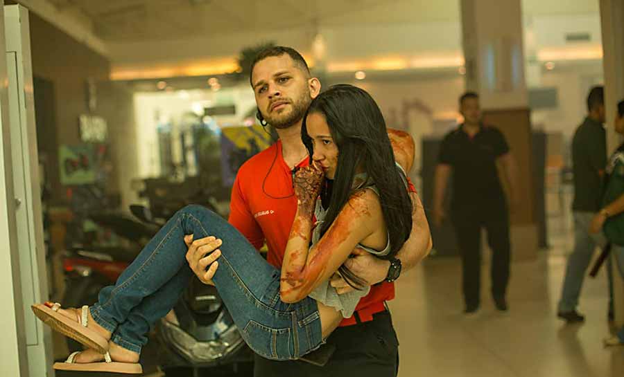 Governo promove simulado de incêndio e mobiliza forças de segurança, saúde e estudantes no Via Verde Shopping