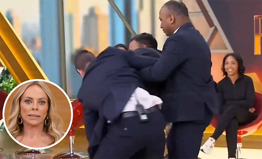 Christina Rocha foge do palco após participante partir para briga