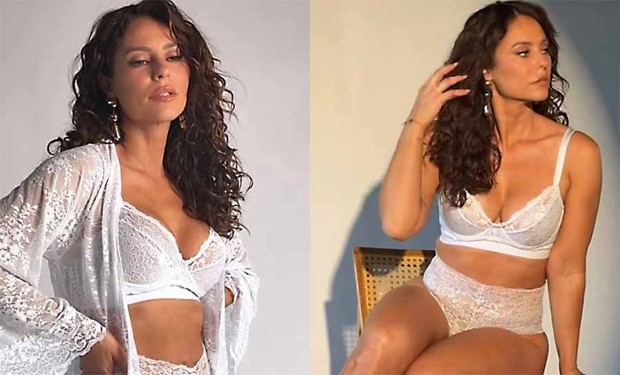 Paolla Oliveira incendeia a web ao posar de lingerie
